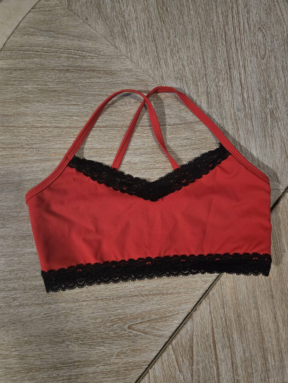 Oh La La Juliet Red Lace-Trim Bralette